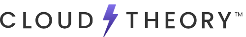 Horizontal Logo with Gradient Bolt - Cloud Theory